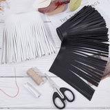 2M 2 Colors Faux Leather Fringe Trimmings, Double Side Leather Tassel Trims, Costume Embellishments, Mixed Color, 6-1/8 inch(155mm), 1m/color