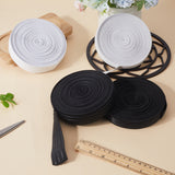 10 Yards Polyester Non-slip Elastic Cord, Flat, Black, 30mm