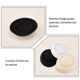 3Pcs 3 Colors Polyester Oval Pillbox Stewardess Fascinator Hat Base for Millinery, Mixed Color, 165x135x3mm, 1pc/color