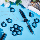 Silicone Pendant, for Electronic Stylus & Lighter Making, Black, 27.5x22x8mm, Hole: 2.7mm, Inner Diameter: 18mm, 60pcs