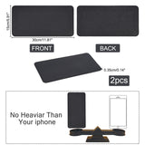 2Pcs Rectangle PU Bottom, for Knitting Bag, Women Bags Handmade DIY Accessories, Black, 15x30x0.35cm