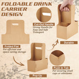 Kraft Paper Box for Drink Holder, BurlyWood, 180x81x225mm