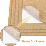 Self-Adhesive Cork Sheets, Rectangle Coaster Cork Backing Sheets for Wall Decoration, Party, BurlyWood, 29.7x21x0.4cm
