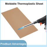 Thermoform Sheet, for Knife Sheath, Holster Making, Rectangle, Tan, 305~310x102~152x2mm, 2pcs/bag