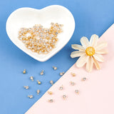 Brass Rhinestone Charms, Real 18K Gold Plated, 5.5x3.5x2.5mm, Hole: 1mm, 100pcs/box