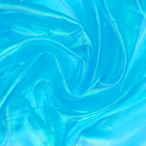 Laser Polyester Fabric, for Stage Show Decoration, Deep Sky Blue, 1500x0.1mm