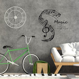 PVC Wall Decoration, Decorative Wall Stickers, Word Music is The Medicine of The Mind, Musical Note Pattern, 325x290x0.1mm