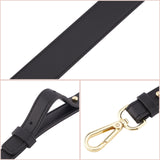 Microfiber Eco-Friendly Imitation Leather Shoulder Strap, with Alloy Swivel Clasps, for Bag Straps Replacement Accessories, Black, 102x3.7x0.35cm, Clasp: 59x27x7.5mm