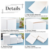 Foldable Creative Kraft Paper Box, Wedding Favor Boxes, Favour Box, Paper Gift Box, Square, White, 9x9x9cm
