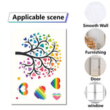 8 Sheets 8 Styles PVC Waterproof Wall Stickers, Self-Adhesive Decals, for Window or Stairway Home Decoration, Rectangle, Word, 200x145mm, about 1 sheets/style
