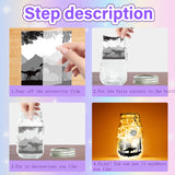 PVC Lamp Film for DIY Colorful Light Hanging Lamp Frosted Glass Jar, Rhinoceros Pattern, 100x90mm