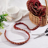 Polyester Twisted Lip Cord Trim, Twisted Trim Cord Rope Ribbon for Home Decoration, Upholstery, DIY Handmade Crafts, Dark Red, 5/8 inch(17mm), about 13.67 Yards(12.5m)/Roll