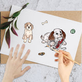 Custom PVC Plastic Clear Stamps, for DIY Scrapbooking, Photo Album Decorative, Cards Making, Stamp Sheets, Film Frame, Dog, 160x110x3mm