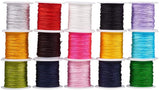 Nylon Thread, Chinese Knotting Cord Cord, DIY Braided Ball Jewelry Making Cord, Mixed Color, 0.8mm, about 10m/roll(10.93yards/roll), 15rolls/set