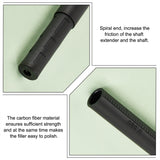 Carbon Fiber Golf Shaft Extension Extender Joint Accessories, Black, 128x15~16.5mm, Hole: 6mm & 12.5mm
