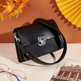 PU Leather Bag Straps, Wide Bag Handles, with Zinc Alloy Swivel Clasps, Purse Making Accessories, Black, 72.5x3.55cm