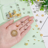 40Pcs 4 Styles 201 Stainless Steel Flat Round Stud Earring Findings, with 304 Stainless Steel Pins, Golden & Stainless Steel Color, 10x0.8~0.9mm, Hole: 1.2~1.4mm, Pin: 0.7mm, 10pcs/style