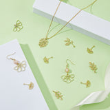 20Pcs 5 Style Alloy Pendants, Leaf/Monstera Leaf/Leafy Branch/Ginkgo Leaf Charms, Light Gold, 18~24x12~25.5x1~4mm, Hole: 1~1.6mm, 4pcs/style