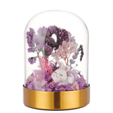 Glass Dome Cover, Decorative Display Case, Cloche Bell Jar Terrarium with 304 Stainless Steel Base, for DIY Preserved Flower Gift, Column, Finished Product: 105x145mm