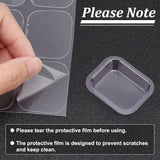 30Pcs Transparent Blister Packaging Inner Tray, Box Container Package, for DIY Quicksand Mahjong, Rectangle, with 30pcs Plastic Films, Clear, 3~10.4x3.65~19.6x0.032~1cm