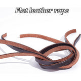 1 Roll Cowhide Cords, with 1Pc Plastic Empty Spools, Coconut Brown, 6x2mm, about 10.94 Yards(10m)/Roll