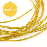 2 Bags Indian Wire, Round Copper Wire for Jewelry Making, Golden, 20 Gauge, 3 yards/bag