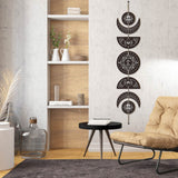 Moon Phase Wood Hanging Wall Decorations, with Cotton Thread Tassels, for Home Wall Decorations, Eye, 790mm