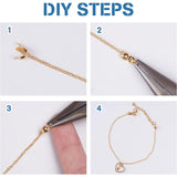 DIY Jewelry Making Finding Kit, Including 304 Stainless Steel Lobster Claw Clasps & Bead Tips & Jump Rings, Real 18K Gold Plated, 250Pcs/box