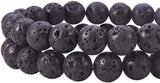 Natural Lava Rock Stone Bead Strands, Round, 8mm, Hole: 1mm, about 47pcs/strand, 15.7 inch, 1strand/set