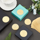 30 Sheets 6 Style Self Adhesive Gold Foil Embossed Stickers, Medal Decoration Sticker, Mixed Patterns, 22x6x5x0.05cm, 5 sheet/style