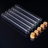 Empty Glass Bottles, with Wood Cover, Wishing Bottle, Clear, 2x15.6cm, capacity: about 40ml, 15pcs/box