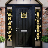 Polyester Hanging Sign for Home Office Front Door Porch Decorations, Rectangle & Square, Word Give Thanks, Black, 180x30cm and 30x30cm, 3pcs/set