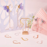 30Pcs 3 Colors Alloy Ear Cuff Findings, with 7 Horizontal Loops, Ear Wrap Earring Hooks for Non Piercing Earring Making, Mixed Color, 58x35x2mm, Hole: 2.5mm, 10Pcs/color
