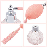 Glass Spray Bottles, Perfume Bottle, Refillable Cosmetic Bottle, with Mini Transparent Plastic Funnel Hopper and 3ML Disposable Plastic Dropper, Salmon, Glass Spray Bottles: about 31cm wide, 10.2cm high, 6.8cm thick, capacity: 100ml(3.38 fl. oz),