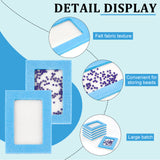 Rectangle Felt Bead Design Board, DIY Beading Jewelry Bracelet and Anklet Making Tray, Light Sky Blue, 6.9x4.95x0.93cm, inner diameter: 30x50x4mm