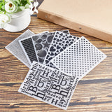 Plastic Embossing Folders, Concave-Convex Embossing Stencils, for Handcraft Photo Album Decoration, Birthday, Word, 148x105x3mm