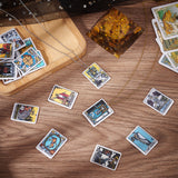 18Pcs 18 Style Printed Opaque Acrylic Pendants, Rectangle with Tarot Pattern, Mixed Color, 35x26x2mm, Hole: 1.8mm, 1pc/style