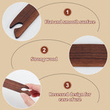 4Pcs Wood Knitting Loom Shuttles, Coconut Brown, 2.65x11.9x0.3cm