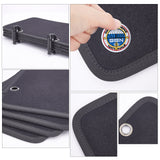 Velvet Brooch Pin Display Organizer, Rectangle, Black, 18.9x26.8x0.55cm, Hole: 1.2cm