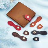 12 Sets 4 Colors Leather Bag Sew on Snap Closure, with Alloy Button, Mixed Color, 8x2.2x0.7cm, Hole: 1.8mm, 3 sets/color