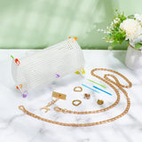 DIY Ribbon Knitting Bag Making Sets, including Plastic Mesh Canvas Sheets & Yarn Needle & Stitch Marker, Metal Curb Chain Strap & Deer Decorative Buckle, D-Ring, Magnetic Clasp, Mixed Color