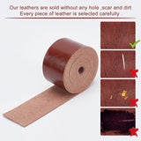 PU Leather Fabric Plain Lychee Fabric, for Shoes Bag Sewing Patchwork DIY Craft Appliques, Saddle Brown, 3.75x0.13cm