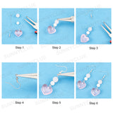 DIY Earrings Making Kits, include Brass Linking Rings & Earring Hooks, Alloy Enamel & Acrylic & Glass & Resin Pendants, Quartz Beads