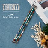 8Pcs 4 Colors Alloy Rhinestone Watch Band Adapter Connectors, Watch Belt Trim Accessories, Column, Mixed Color, 22x8x6mm, Hole: 2mm and 2.3x2.8mm, 2pcs/color