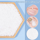 Acrylic Imitation Pearl Beads, No Hole, Round, White, 1.5~2mm, about 10000pcs/bag, 1bag