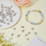 310Pcs 8 Style CCB Plastic Beads, for DIY Jewelry Making, Elephant & Tortoise & Flower, Platinum, 8~12.5x8~10x3.5~4.5mm, Hole: 1.4~1.8mm, 310pcs
