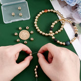 Rack Plating Brass Beads, Cadmium Free & Lead Free, Round, Golden, 7.8x7mm, Hole: 2mm, 60pcs/box