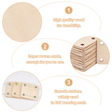 Wooden Knitting Crochet Board, 4-Hole, Square, Blanched Almond, 4.95x4.95x0.2cm, Hole: 6mm