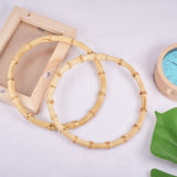 Eco-Friendly Bamboo Bag Handle for Handcrafted Handbag DIY Bags Accessories, BurlyWood, 17x0.9~1.3cm, Inner Diameter: 15cm