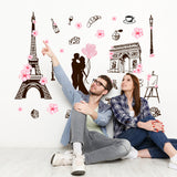 PVC Wall Stickers, Wall Decoration, Eiffel Tower, 900x290mm